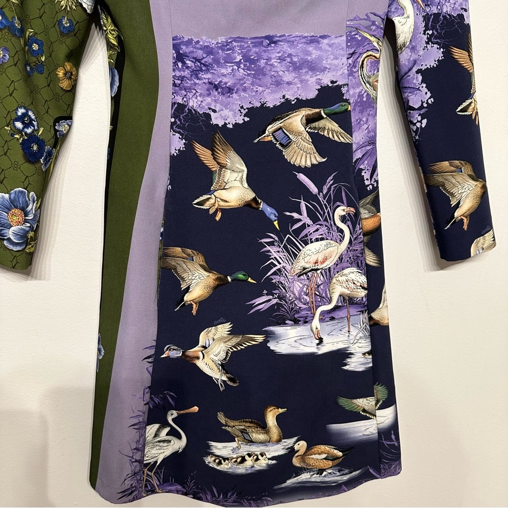 Vivetta Bird Print Long Sleeve Mini Dress - Picture 5 of 10